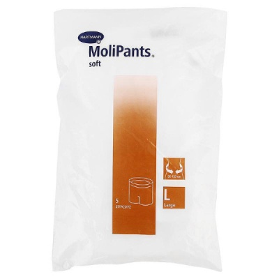 Штанишки удлиненные эластичные для фиксации прокладок MoliPants Soft, размер L, 5 